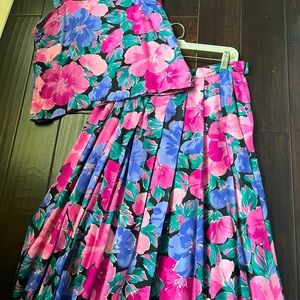 2 piece skirt and matching top